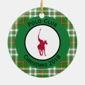 Rode polopaard keramisch ornament (Achterkant)