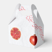 Rode Pomegranaat Botanische mediterrane bruiloft Bedankdoosjes (Achterkant)