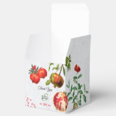 Rode Pomegranaat Botanische mediterrane bruiloft Bedankdoosjes (Geopend)