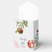 Rode Pomegranaat Botanische mediterrane bruiloft Bedankdoosjes (Geopend)