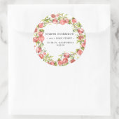  rode Pomegranaat | Retouradreslabel Ronde Sticker (Tas)