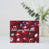 Rode Pomegranaatzaad Briefkaart (Staand voorkant)