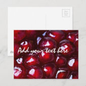 Rode Pomegranaatzaad Briefkaart (Voorkant / Achterkant)