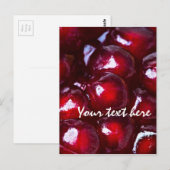 Rode Pomegranaatzaad Briefkaart (Voorkant / Achterkant)