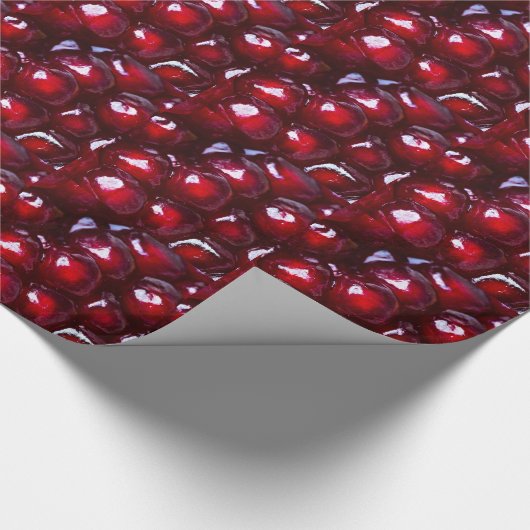 Rode Pomegranaatzaad Cadeaupapier (Hoek)