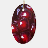 Rode Pomegranaatzaad Keramisch Ornament (Links)