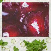 Rode Pomegranaatzaad Theedoek (Gevouwen)