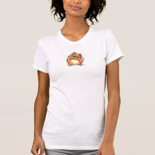 Rode pommeren omhoog t-shirt