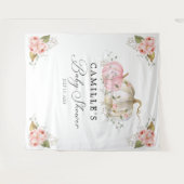 Rode Pompoen Meisje Baby Shower Feest Achtergrond Wandkleed (Voorkant (horizontaal))