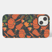 Rode pompoen naadloos patroon en wortels iPhone hoesje (Achterkant horizontaal)