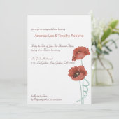 Rode ponden Wedding Engagement Party uitnodigen Kaart (Staand voorkant)