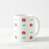 Rode Ponsettia Vloerthee en koffie-Mok Koffiemok (Voorkant rechts)