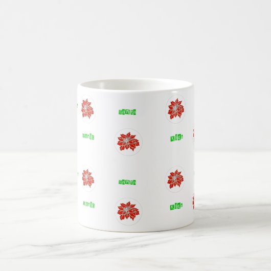 Rode Ponsettia Vloerthee en koffie-Mok Koffiemok (Center)