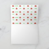 Rode ponsettia Wenskaart Kaart (Binnen)