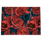 Rode pony-bloemen en -moten groot cadeauzakje (Voorkant)