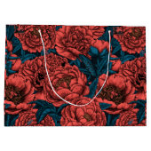 Rode pony-bloemen en -moten groot cadeauzakje (Achterkant)