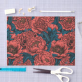 Rode pony-bloemen en -moten tissuepapier (Craft)