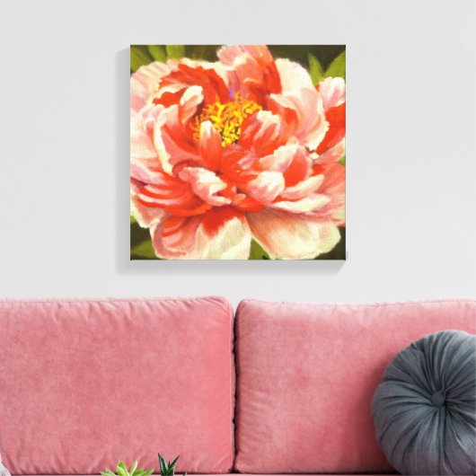 Rode pony canvas afdruk (Insitu (Woonkamer))