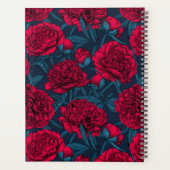 Rode pony tuin in donkerblauw planner (Achterkant)