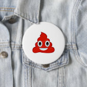 Rode Poo - - Ronde Button 4,0 Cm (In situ)
