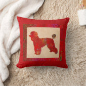 Rode Poodle Kussen (Deken)