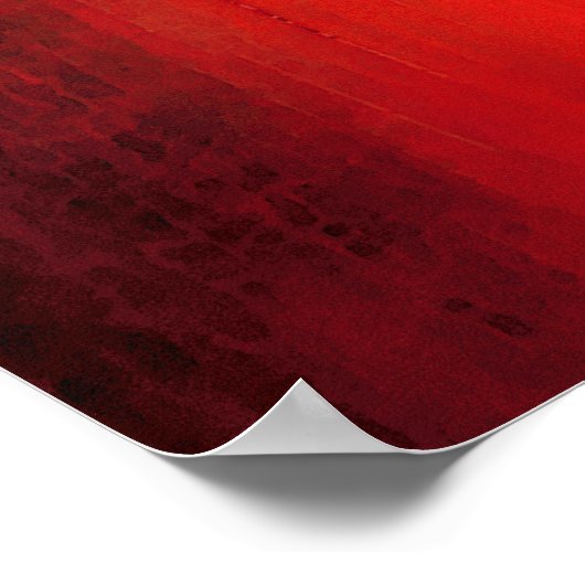 Rode Poolster - Abstract Kunst Poster (Hoek)