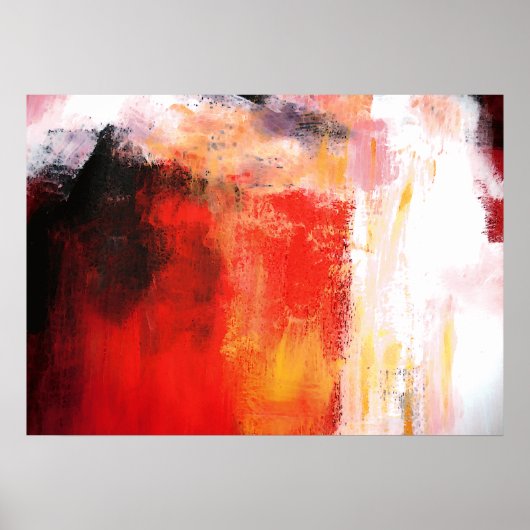Rode Poolster - Abstract Kunst Poster (Voorkant)