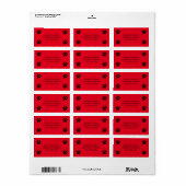 Rode Pootafdruk - Adreslabel Etiket (Full Sheet)