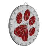 Rode Pootafdruk Dartbord (Voorkant Links)