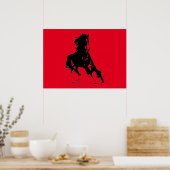Rode Pop Art Horse Poster (Keuken)