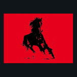 Rode Pop Art Horse Poster<br><div class="desc">Paardenkunstwerk - Moderne digitale dierlijke kunst - Running Horse Freedom Pop Art</div>