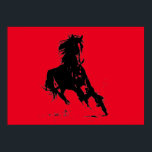 Rode Pop Art Horse Poster<br><div class="desc">Paardenkunstwerk - Moderne digitale dierlijke kunst - Running Horse Freedom Pop Art</div>
