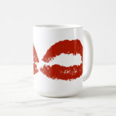 Rode Pop Art Lippen Koffiemok (Voorkant rechts)