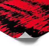 Rode Pop Art New York City Manhattan Silhouette Poster (Hoek)