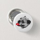 Rode Pop Badge Ronde Button 3,2 Cm (Voorkant /achterkant)