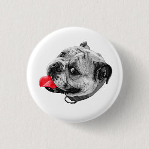 Rode Pop Badge Ronde Button 3,2 Cm