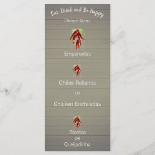  rode pop - menukaart