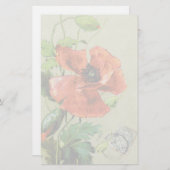 RODE POPPELSTROOM BRIEFPAPIER (Voorkant / Achterkant)