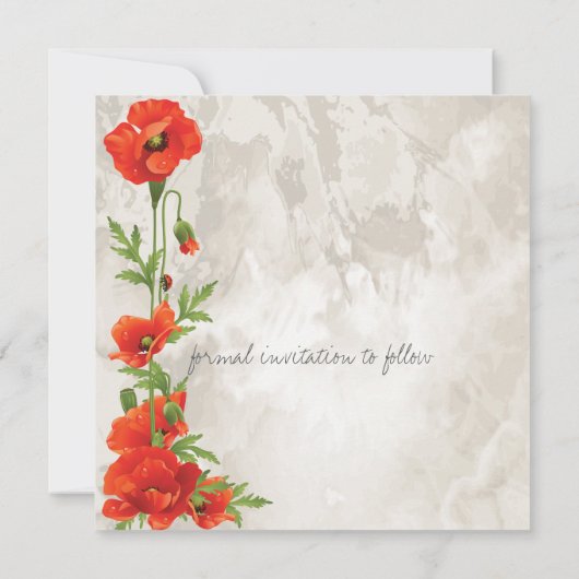  RODE POPPEN BEWAREN DE DATUM SAVE THE DATE (Achterkant)