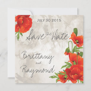 RODE POPPEN BEWAREN DE DATUM SAVE THE DATE