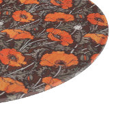 RODE POPPEN IN ZWARTE WITTE Poppy Field Floral Snijplank (Hoek)