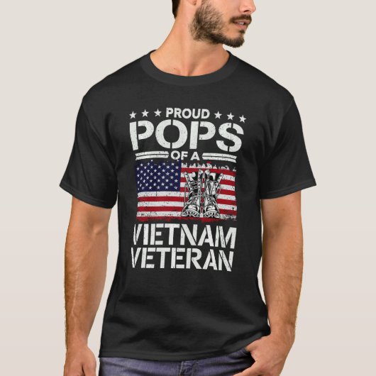  rode Poppen Vietnam Veteraan Vlag Vlag VS T-shirt (Voorkant)