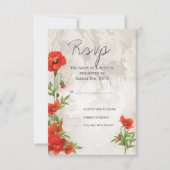 RODE POPPEN WEDDING RSVP (Voorkant)