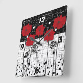 Rode poppenkast vierkante klok (Hoek)