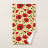 Rode poppenkatroon bad handdoek (Handdoek)