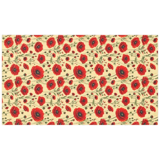 Rode poppenkatroon tafelkleed (Voorkant (Horizontaal))