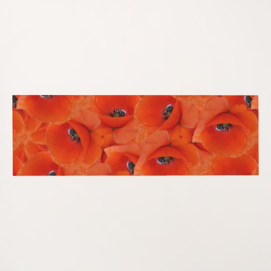 Rode poppenkatroon yogamat (Achterkant (horizontaal))