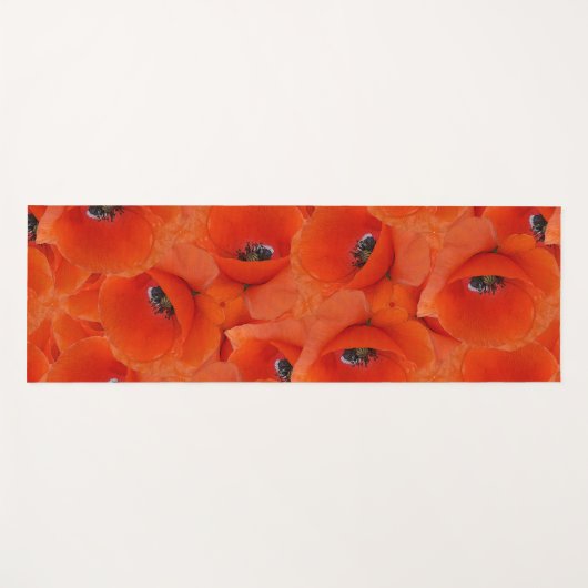 Rode poppenkatroon yogamat (Voorkant (horizontaal))