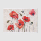 RODE POPPIËNTEN GEMENGDE MEDIA DECOUPAGINA TISSUEPAPIER (Voorkant)