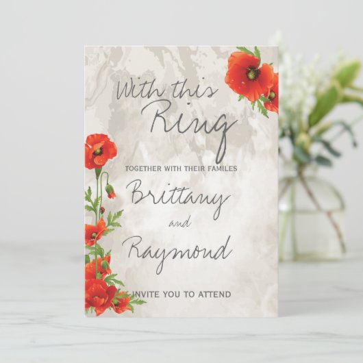  RODE POPPIËNTEN KAART (Staand voorkant)